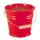 Metalleimer mit Holzgriff  rot