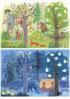 Night & Day in the forest Puzzle (54pcs)