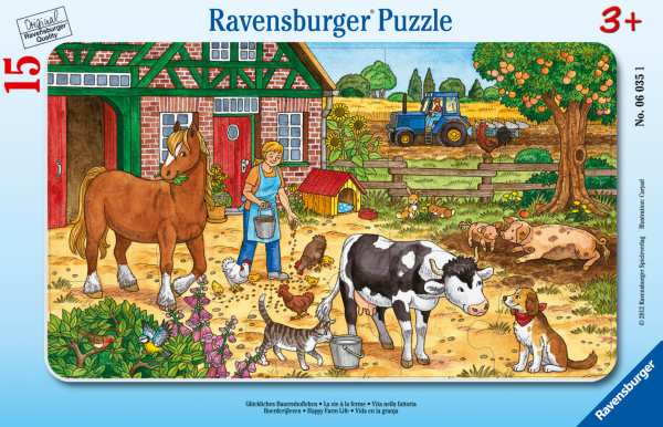 Puzzle Glückliches Bauernhofleben (15 Teile)