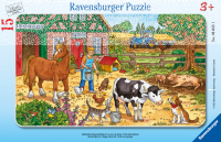 Puzzle Glückliches Bauernhofleben (15 Teile)