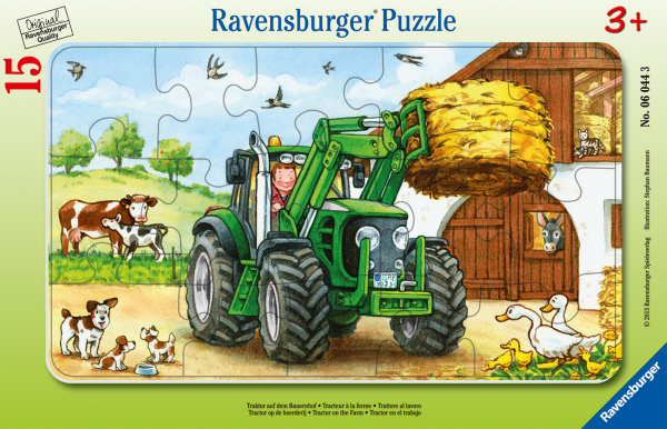 Puzzle Traktor auf dem Bauernhof (15 Teile)
