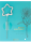 Happy Birthday blau Flora Mini Wondercard