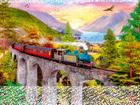 Puzzle Zugfahrt Im Herbst (1500 Teile)