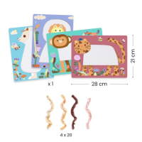 Tiere basteln mit Wolle und Klett