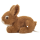 Hase sitzend braun 17cm