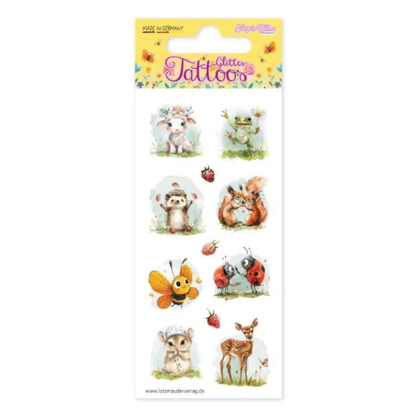 Glitzer Tattoos Frühlingstiere