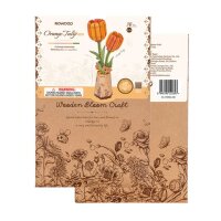 Orange Tulip Wooden Bloom Craft