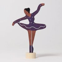 Figur Ballerina, lila Kleid